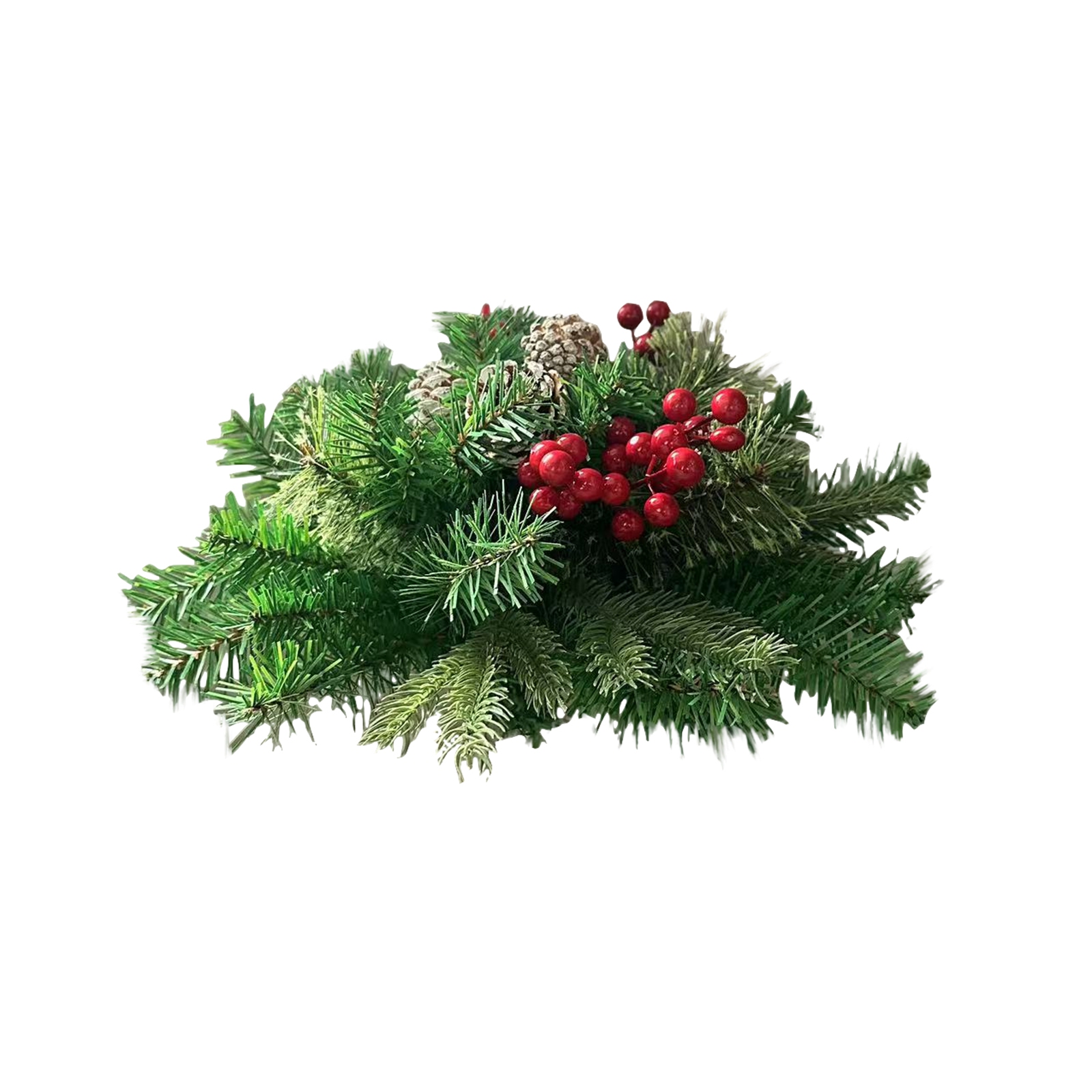 Christmas Outdoor Simulation Of The Courtyard Decorated With Glowing Needles And Red